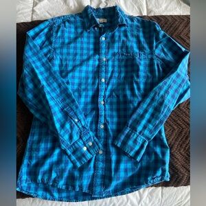 Sonoma blue plaid button down
